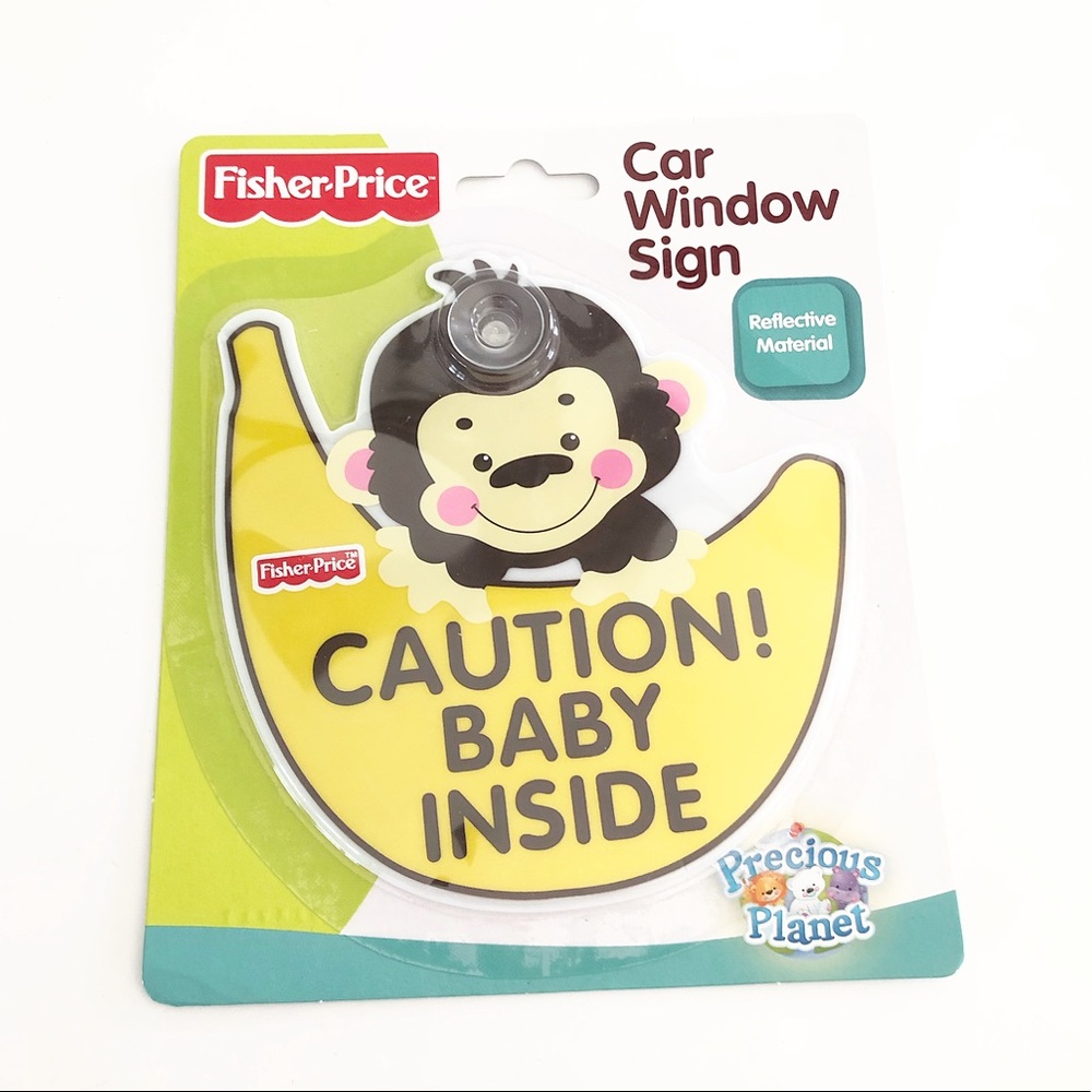 Fisher Price Caution Baby Inside Car Window Sign